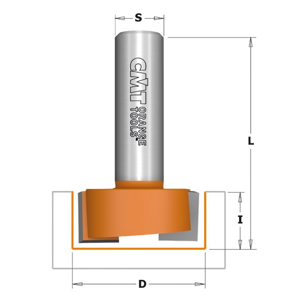 Фото Фреза концевая CMT пазовая D=19,0 I=19,0 S=8,0 L=54,0 в интернет-магазине ToolHaus.ru